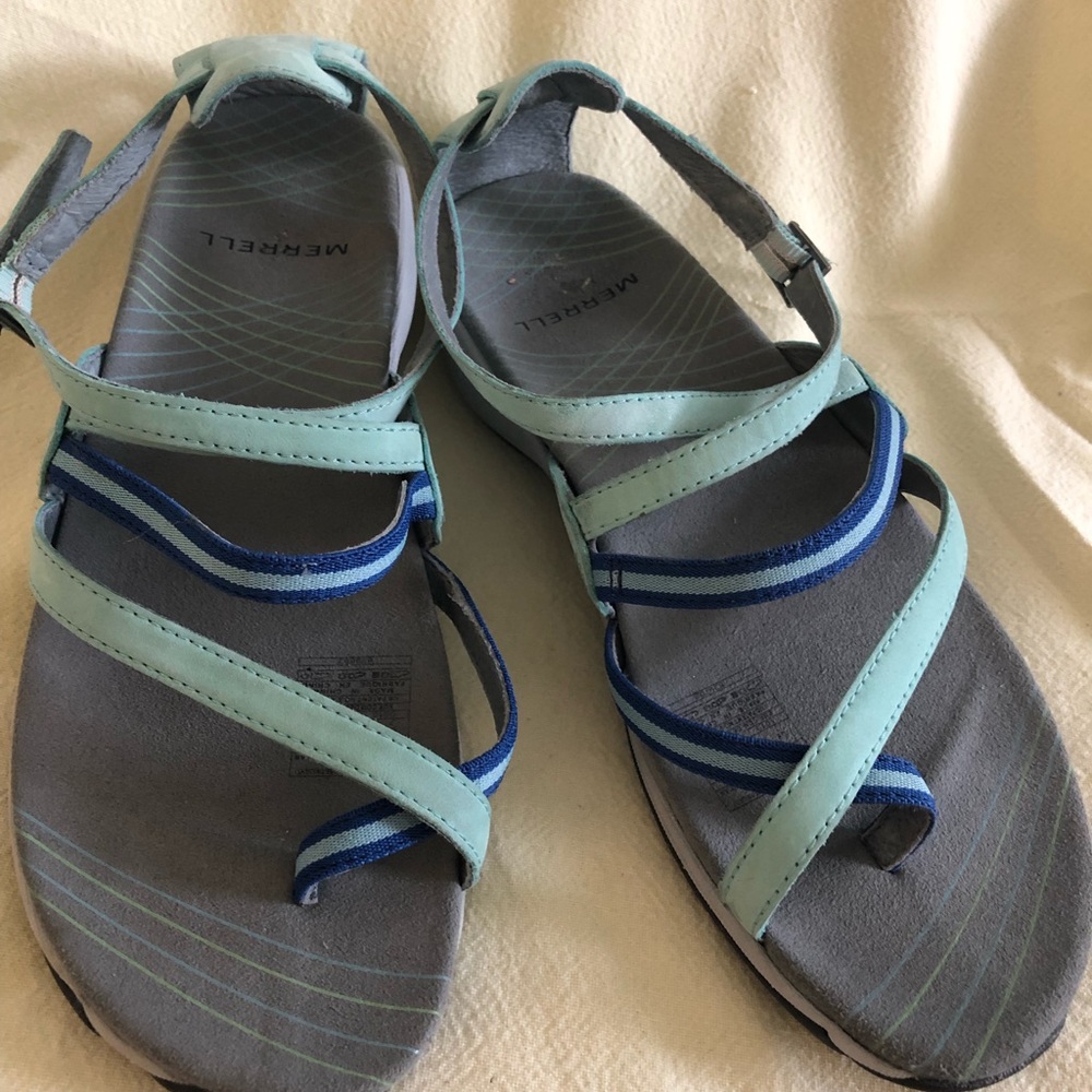 Merrill teal sandals